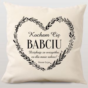 Personalizowana poduszka dla babci KOCHAM CIĘ BABCIU