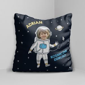 Poduszka ze zdjęciem KOSMICZNE DZIECKO prezent dla miłośnika kosmosu