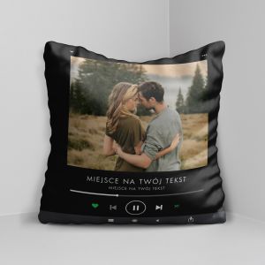 Poduszka personalizowana NASZA PIOSENKA prezent na walentynki dla ukochanej prezent na walentynki dla niej