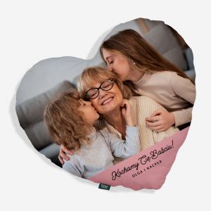 Poduszka serce PREZENT DLA BABCI ze zdj�ciem