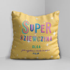 Personalizowana poduszka SUPERDZIEWCZYNA