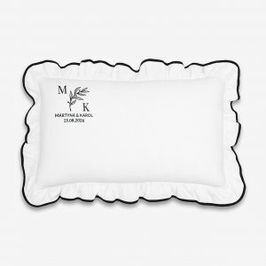 Personalizowana poduszka z falban� ORYGINALNY PREZENT �LUBNY poduszka na prezent prezent na �lub prezent dla pary