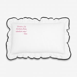 Poduszka z falbank� S�ODKICH SN�W prezent dla c�rki od rodzic�w poduszka haftowana poduszka z dedykacj� dla c�rki