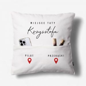 Poduszka z kieszeniami ORYGINALNY PREZENT DLA TATY