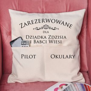 Poduszka z kieszeniami WSPLNY PREZENT DLA DZIADKW