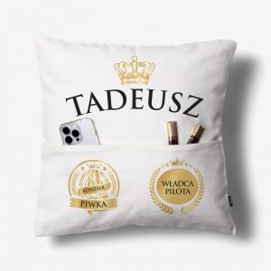 Poduszka z kieszeniami PREZENT DLA TATY