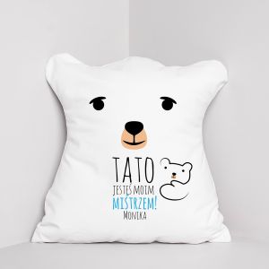 Poduszka z nadrukiem TATA MITRZ prezent dla taty od crki