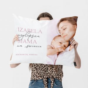 Personalizowana poduszka z napisem NAJLEPSZA MAMA NA WIECIE