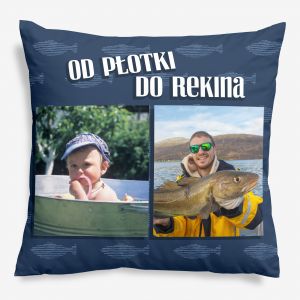 Poduszka ze zdj�ciem OD P�OTKI DO REKINA prezent dla w�dkarza na urodziny