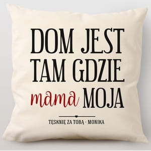 Poduszka z nadrukiem WYJTKOWY PREZENT NA DZIE MAMY poduszka dla mamy prezent dla mamy poduszka na dzie mamy