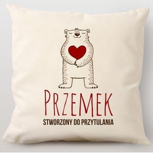 Poduszka dla chopaka STWORZONY DO PRZYTULANIA prezent dla chopaka od serca poduszka na Dzie Chopaka