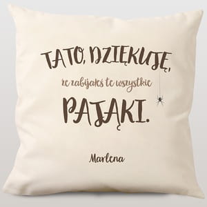 Poduszka z nadrukiem PAJKI prezent dla taty na imieniny