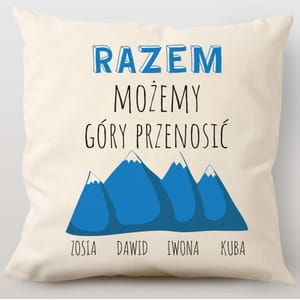 Poduszka rodzinna RAZEM prezent dla rodziny