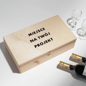 Personalizowana skrzynka na dwa wina TWJ PROJEKT