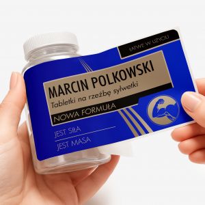 Zestaw cukierk�w mi�towych z etykiet� do personalizacji PREZENT DLA KULTURYSTY cukierki mi�towe