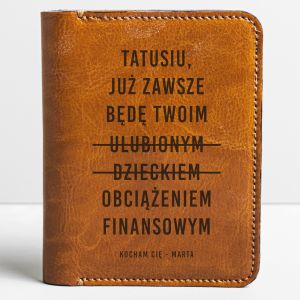 Portfel dla taty OBCIENIE FINANSOWE mieszny prezent na Dzie Ojca portfel na dzie taty prezent na dzie taty