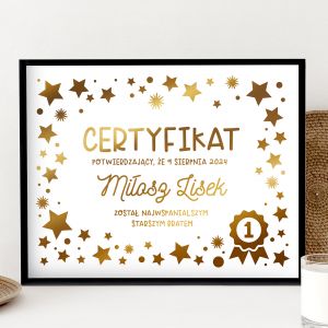 Pozacany certyfikat PREZENT DLA STARSZEGO BRATA