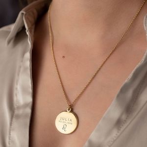 Pozacany naszyjnik znak zodiaku LEW