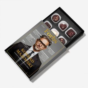 Personalizowane pralinki FORBS prezent dla prezesa ekskluzywne praliny prezent biznesowy prezent dla prezesa firmy