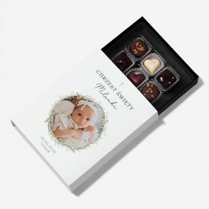 Pralinki personalizowane PODZIKOWANIA DLA CHRZESTNYCH NA CHRZEST prezent dla chrzestnych