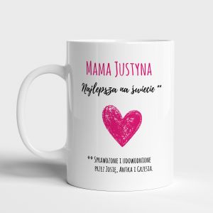 PREZENT NA DZIE MATKI Kubek z nadrukiem SERDUSZKO