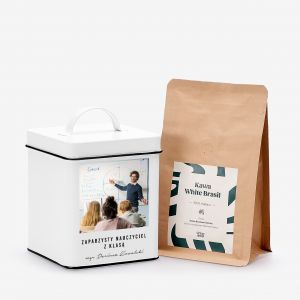 Prezent ze zdjciem na DZIE NAUCZYCIELA kawa i puszka personalizowana prezent dla nauczyciela