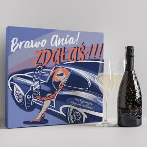 Prosecco na prezent z okazji ZDANEGO EGZAMINU NA PRAWO JAZDY