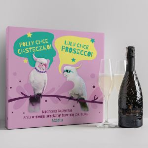 Prosecco z kieliszkami PREZENT DLA KUZYNKI