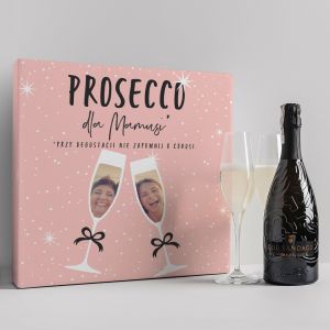 Prosecco z kieliszkami PREZENT DLA MAMY