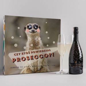 Prosecco z kieliszkami PREZENT DLA MIONICZKI PROSECCO