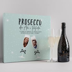 Prosecco z kieliszkami PREZENT DLA MODYCH RODZICW