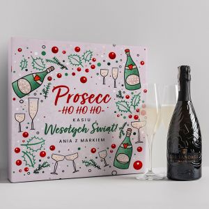 Prosecco z kieliszkami PREZENT NA WITA DLA PRZYJACIӣKI zestaw prezentowy