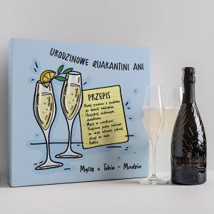 Prosecco z kieliszkami PREZENT NA URODZINY DLA PRZYJACIӣKI