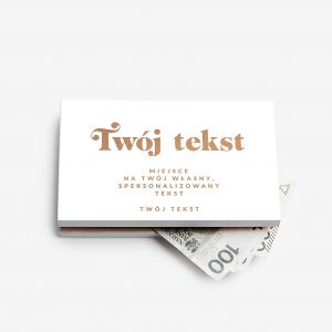 Personalizowane pude�ko na pieni�dze TW�J TEKST