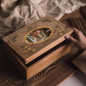 Personalizowane pudeko wspomnie PREZENT WITECZNY DLA RODZINY