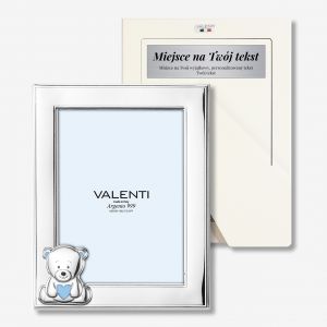 Posrebrzana ramka na zdj�cia TW�J TEKST prezent na narodziny ch�opca