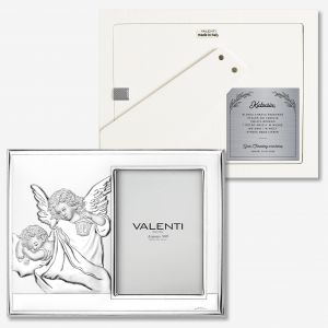 Posrebrzana ramka na zdj�cia ANIO� STRӯ prezent na chrzest pami�tka chrztu elegancka ramka na zdj�cie