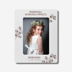 Ramka na zdjcie komunijne GAZKI prezent na komuni dla dziewczynki ramka na zdjcia komunia