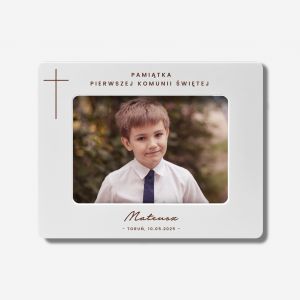 Ramka na zdjcie z grawerem PAMITKA PIERWSZEJ KOMUNII WITEJ