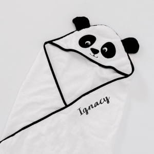 Okrycie kąpielowe dla niemowląt PANDA ręcznik personalizowany