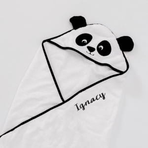 Okrycie kpielowe dla niemowlt PANDA rcznik personalizowany