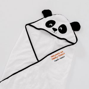 Ręcznik panda dla dzieci TWÓJ TEKST