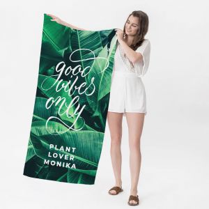 Rcznik z mikrofibry GOOD VIBES ONLY prezent dla optymistki