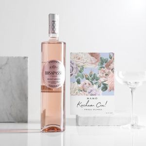 ROSAPASSO różowe wino na Dzień Mamy + karta z życzeniami