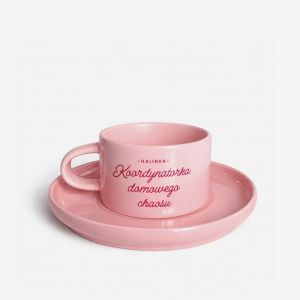 R�owa fili�anka dla mamy KOORDYNATORKA CHAOSU fili�anka do kawy dla mamy prezent dla mamy