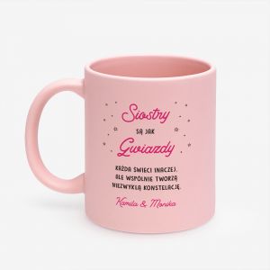 Rowy kubek dla siostry GWIAZDY prezent dla siostry kubek dla siostry personalizowany kubek