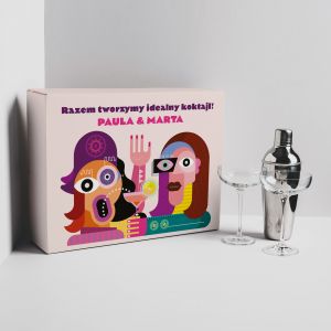 Shaker do drinkw z kieliszkami ZESTAW DLA PRZYJACIӣKI