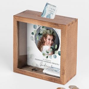 Skarbonka na komuni� PREZENT OD CHRZESTNEJ prezent na komuni� pami�tka komunijna skarbonka personalizowana