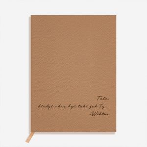 Skórzany notes dla taty PREZENT NA DZIEŃ OJCA z dedykacją personalizowany notes prezent dla taty notes z grawerem