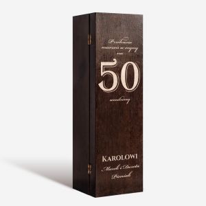 Skrzynka na whisky ELEGANCKI PREZENT NA 50 URODZINY DLA MʯCZYZNY prezent na 50 urodziny dla niego